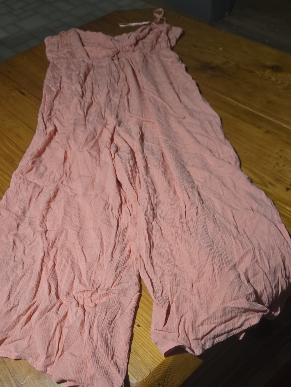 O'neill Sz Xl Light Peach Wide-Leg Jumpsuit